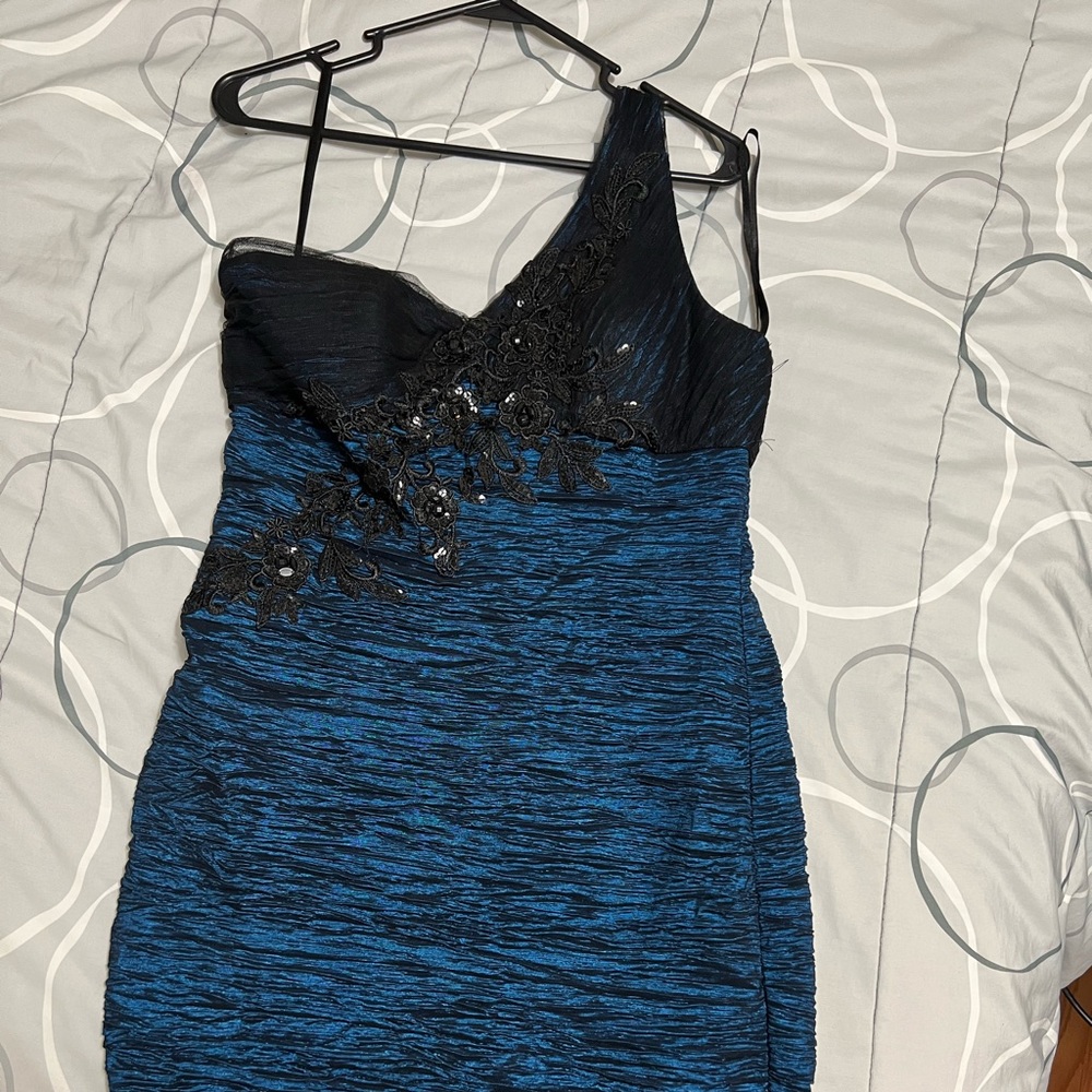Onyx Nite One Shoulder Dress, Size 12